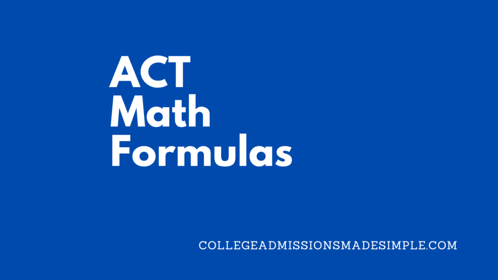 ACT Math Formulas