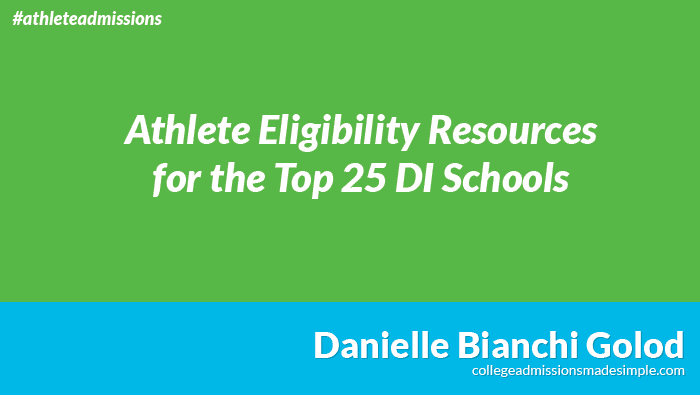 Division 1 prospective athlete resources.